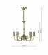 Dual Mount Pendant Light Antique Brass, 5x E14