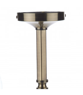 Dual Mount Pendant Light Antique Brass, 8x E14