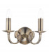 Candle Double Wall Light Antique Brass