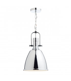 Dome Pendant Light Polished Chrome, 1x E27