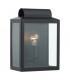 Lantern Rectangle Wall Light Black IP44