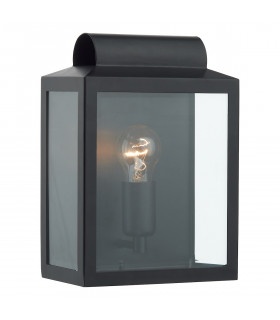 Lantern Rectangle Wall Light Black IP44