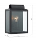 Lantern Rectangle Wall Light Black IP44