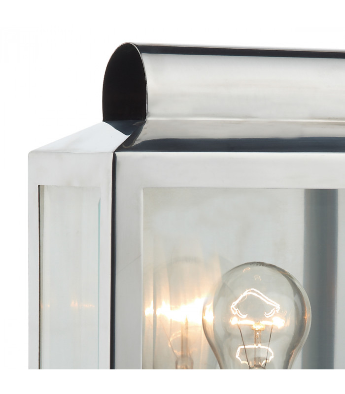 Lantern Rectangle Wall Light Stainless Steel IP44