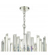 Pendant Light Champagne Crystal Polished Nickel Frame, 6x G9