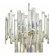 Pendant Light Champagne Crystal Polished Nickel Frame, 6x G9