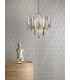 Pendant Light Champagne Crystal Polished Nickel Frame, 6x G9