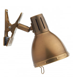 Clip On Spot Lamp Antique Brass, 1x E14