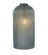 Table Lamp Grey with Grey Faux Silk Round Drum Shade