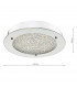 Small LED Flush Ceiling Light Polished Chrome & Crystal Beads IP44