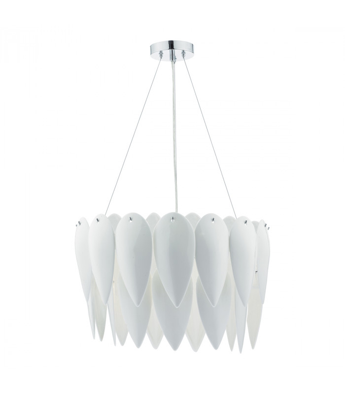 Pendant Light White Ceramic, 3x E27