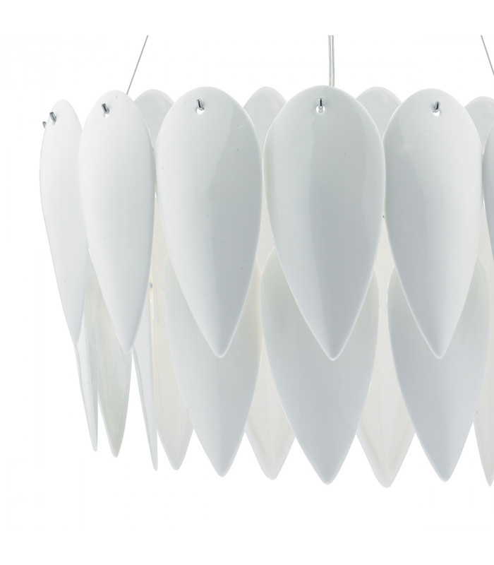 Pendant Light White Ceramic, 3x E27