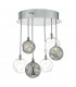 Semi Flush Ceiling Light Light Cluster Polished Chrome With Smoked & Clear Glass, 6x G4