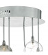 Semi Flush Ceiling Light Light Cluster Polished Chrome With Smoked & Clear Glass, 6x G4