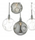 Semi Flush Ceiling Light Light Cluster Polished Chrome With Smoked & Clear Glass, 6x G4