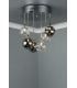 Semi Flush Ceiling Light Light Cluster Polished Chrome With Smoked & Clear Glass, 6x G4