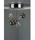 Semi Flush Ceiling Light Light Cluster Polished Chrome With Smoked & Clear Glass, 6x G4