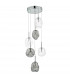 Cluster Pendant Light Cluster Smoked & Clear Glass, 6x G4