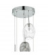 Cluster Pendant Light Cluster Smoked & Clear Glass, 6x G4