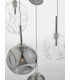 Cluster Pendant Light Cluster Smoked & Clear Glass, 6x G4