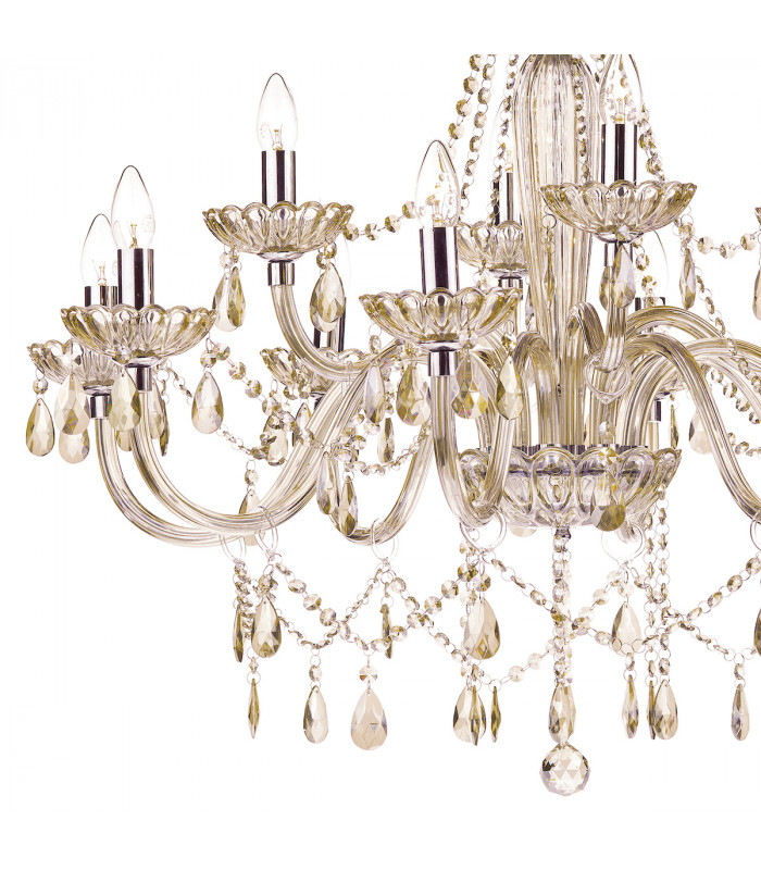 Chandelier Champagne Crystal, 12x E14