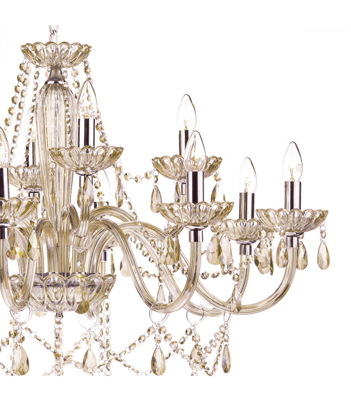 Chandelier Champagne Crystal, 12x E14
