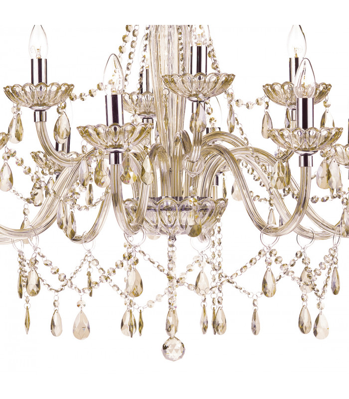 Chandelier Champagne Crystal, 12x E14