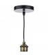 Dome Pendant Light Antique Brass Clear, 1x E27