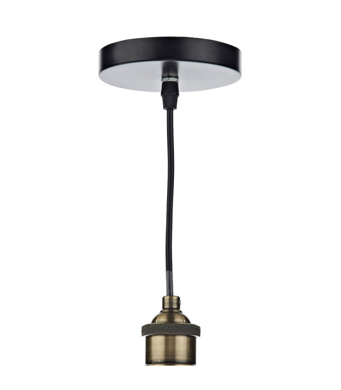 Dome Pendant Light Antique Brass Clear, 1x E27