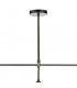 Straight Bar Pendant Light Antique Brass Clear, 3x E27