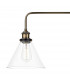 Straight Bar Pendant Light Antique Brass Clear, 3x E27