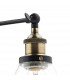 Dome Wall Light Antique Brass Clear, 1x E27