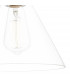 Dome Wall Light Antique Brass Clear, 1x E27