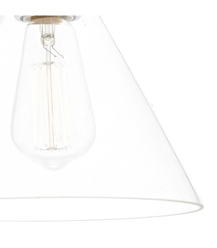 Dome Wall Light Antique Brass Clear, 1x E27