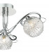 Semi Flush Ceiling Light Light Decorative Glass Polished Chrome Frame, 3x G9