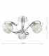 Semi Flush Ceiling Light Light Decorative Glass Polished Chrome Frame, 3x G9