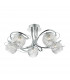 Semi Flush Ceiling Light Light Decorative Glass Polished Chrome Frame, 5x G9