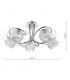 Semi Flush Ceiling Light Light Decorative Glass Polished Chrome Frame, 5x G9