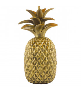 Pineapple Table Lamp Gold With Round Tapered Shade