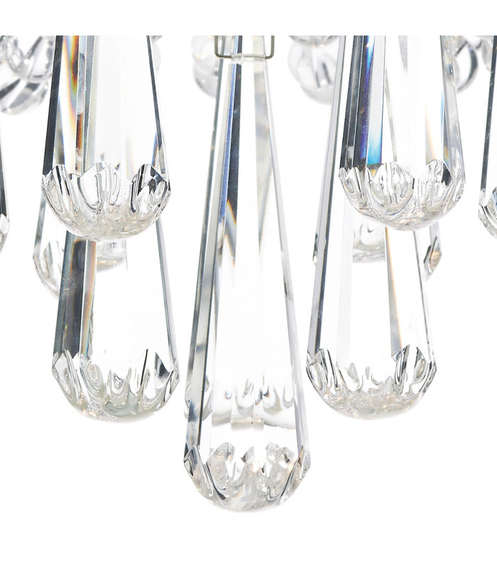 Crystal Flush Ceiling Light Polished Chrome, Clear, 5x G9