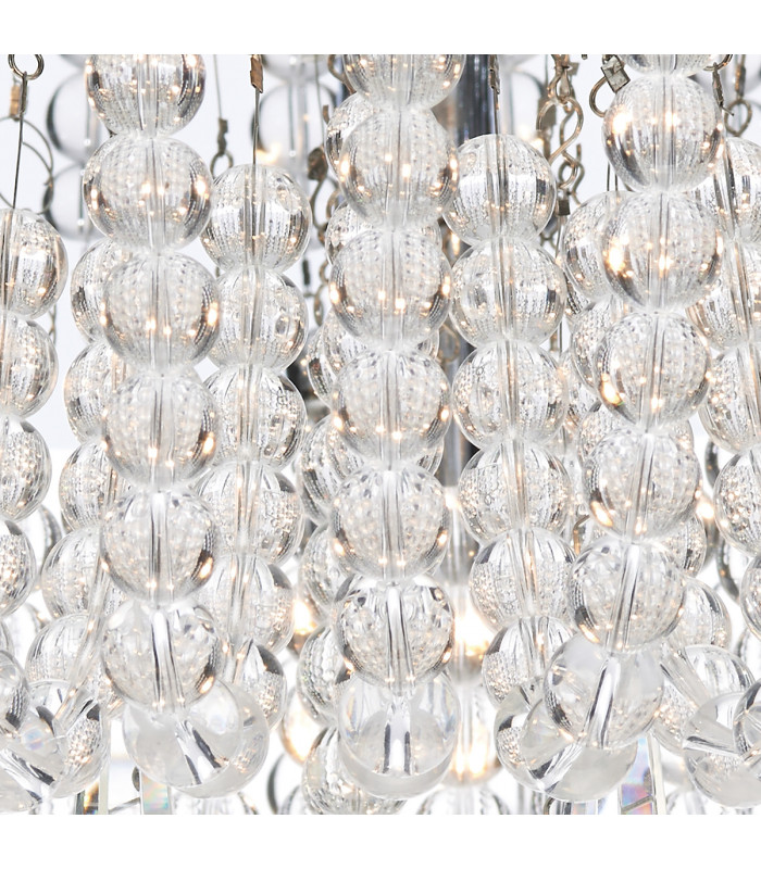 Crystal Flush Ceiling Light Polished Chrome, Clear, 5x G9