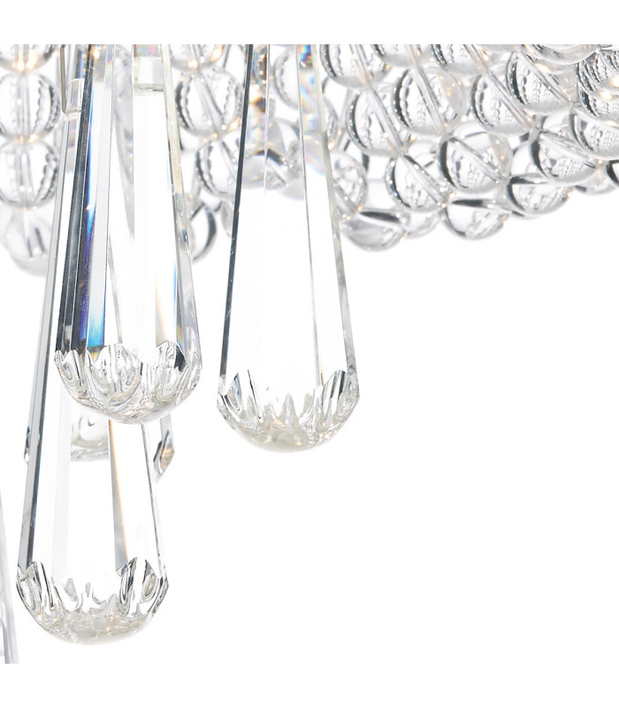 Crystal Flush Ceiling Light Polished Chrome, Clear, 5x G9