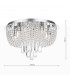 Crystal Flush Ceiling Light Polished Chrome, Clear, 5x G9