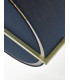Cylindrical Pendant Light Gold with Navy Cotton Shade