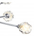 Semi Flush Ceiling Light Light Satin Chrome & Sculptured Glass, 6x G9