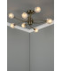 Semi Flush Ceiling Light Light Antique Brass, 8x G9