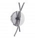Wall Light Satin Chrome & Sculptured Glass, 2x G9