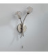Wall Light Satin Chrome & Sculptured Glass, 2x G9