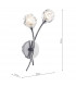 Wall Light Satin Chrome & Sculptured Glass, 2x G9