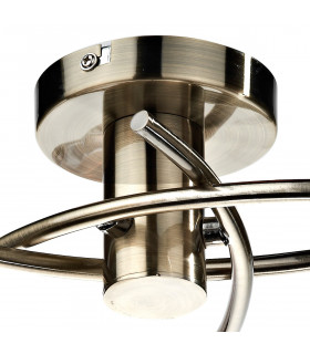 Semi Flush Ceiling Light Light Antique Brass, 3x G9